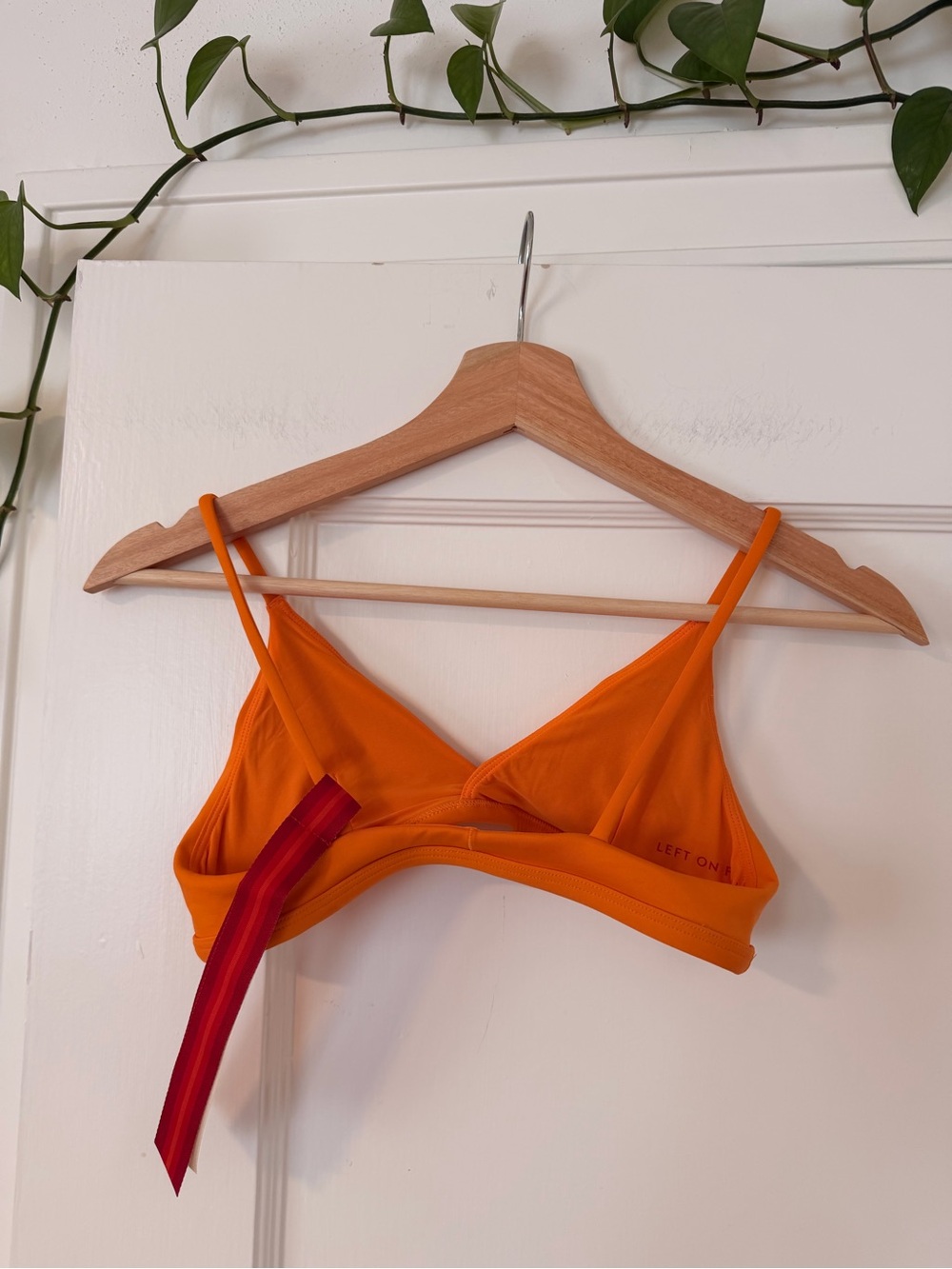 Left on Friday Sweet Victory Marigold Bright Orange Triangle Bikini Top - Picture 2 of 3
